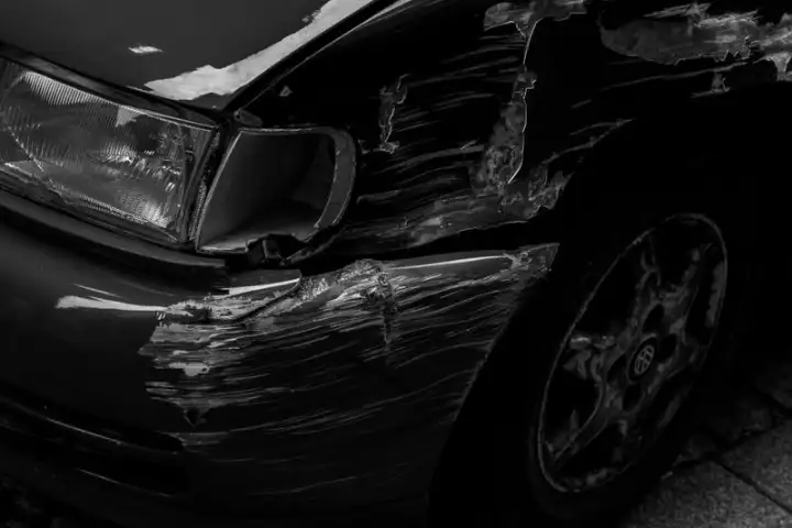 Kratzer an der Seite eines älteren Autos